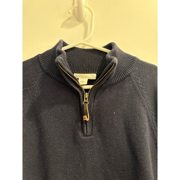 Crewcuts J.Crew Size Small 6 - 7 Boys Navy Quarter Zip Cotton Cashmere Sweater - Picture 3 of 6